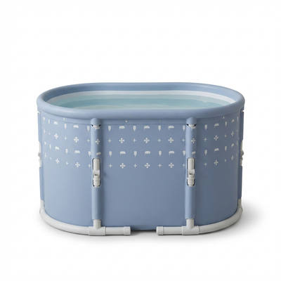 Portable Foldable Bath Tub for Adults No Installation Needed Large Separate Hot SPA Soaking Ice Bathtub Gray