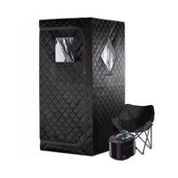 2In1 Portable Infrared Steam Sauna Full Body Relaxation with 660Nm Red Light Therapy 4L Steamer Folding Chair