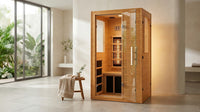 Infrared Sauna Home Sauna, Indoor Far Infrared Saunas for Home, 1 Person Canadian Hemlock Wooden Spa Room, 950W, Customized — Lifestyle