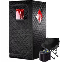 2In1 Portable Infrared Steam Sauna Full Body Relaxation with 660Nm Red Light Therapy 4L Steamer Folding Chair