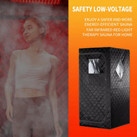 2In1 Portable Infrared Steam Sauna Full Body Relaxation with 660Nm Red Light Therapy 4L Steamer Folding Chair
