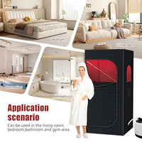 Infrared Red Light Sauna with Foldable Chair - 9-Level Heating & Remote for Indoor/Outdoor Spa Use