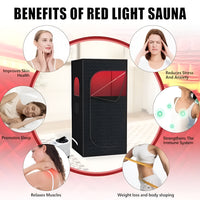 Infrared Red Light Sauna with Foldable Chair - 9-Level Heating & Remote for Indoor/Outdoor Spa Use