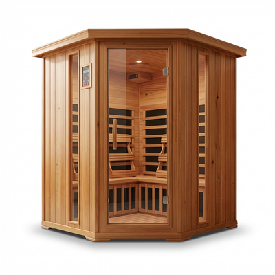 4-Person Cedar Corner Infrared Sauna