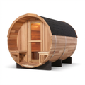 6-Person Patchworkred Cedar Traditional Steam Barrel Sauna
