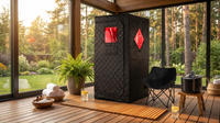 2In1 Portable Infrared Steam Sauna Full Body Relaxation with 660Nm Red Light Therapy 4L Steamer Folding Chair — Lifestyle